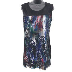 Alberto Makali Mesh Dress Womens‎ S Black Streetwear Artsy Boho Art to Wear